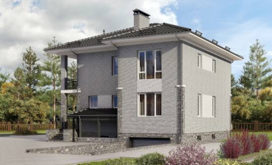 275-004-П Проект трехэтажного дома, гараж, просторный загородный дом из кирпича Кинешма | Проекты домов от House Expert