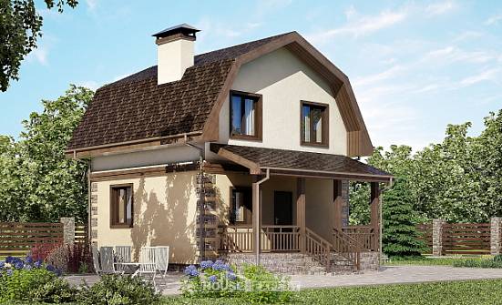 070-004-П Проект двухэтажного дома мансардой, эконом домик из арболита Фурманов | Проекты домов от House Expert