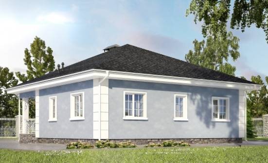 100-001-П Проект одноэтажного дома, бюджетный дом из газобетона Вичуга | Проекты домов от House Expert