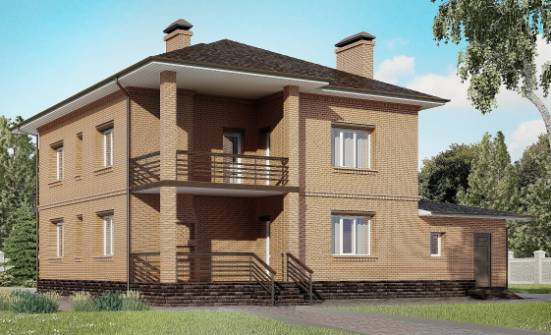 245-003-Л Проект двухэтажного дома, гараж, красивый дом из кирпича Вичуга | Проекты домов от House Expert