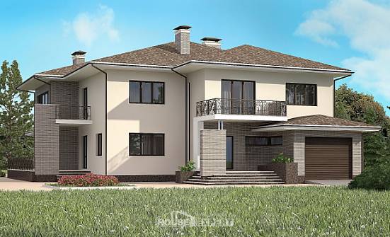500-001-П Проект трехэтажного дома, гараж, классический коттедж из кирпича Кинешма | Проекты домов от House Expert