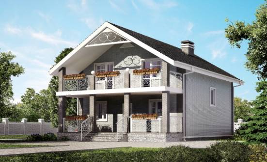 150-007-П Проект двухэтажного дома мансардой, классический дом из арболита Тейково | Проекты домов от House Expert