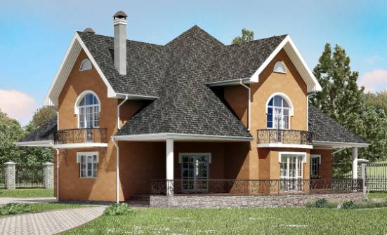 310-001-П Проект двухэтажного дома с мансардой, огромный загородный дом из газосиликатных блоков Иваново | Проекты домов от House Expert