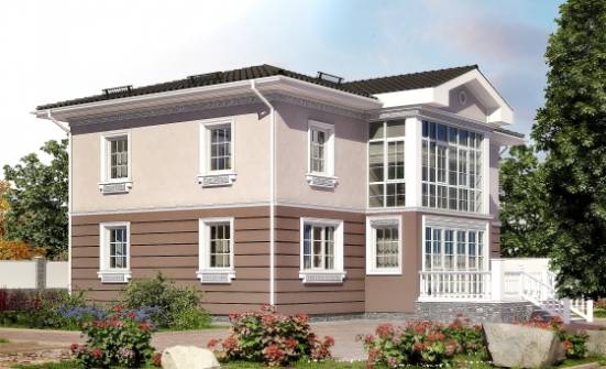 210-005-П Проект двухэтажного дома, классический домик из поризованных блоков Вичуга | Проекты домов от House Expert