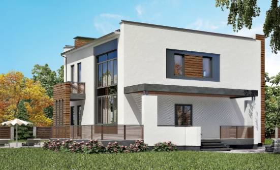 220-003-П Проект двухэтажного дома, гараж, просторный коттедж из газосиликатных блоков Тейково | Проекты домов от House Expert