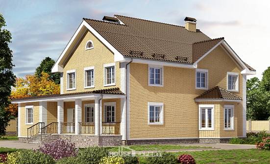 320-003-Л Проект двухэтажного дома, красивый загородный дом из блока Иваново | Проекты домов от House Expert