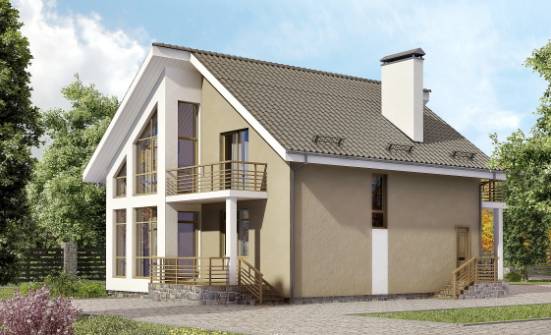 170-006-Л Проект двухэтажного дома с мансардой, красивый загородный дом из твинблока Тейково | Проекты домов от House Expert