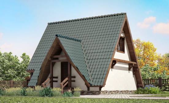 070-003-П Проект двухэтажного дома мансардный этаж, маленький домик из дерева Приволжск | Проекты домов от House Expert