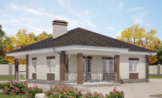 100-004-Л Проект одноэтажного дома, бюджетный дом из арболита Иваново | Проекты домов от House Expert