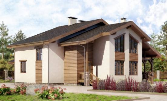 240-003-П Проект двухэтажного дома с мансардой, просторный дом из кирпича Кинешма | Проекты домов от House Expert