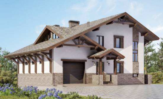 305-002-П Проект трехэтажного дома с мансардой, классический коттедж из кирпича Иваново | Проекты домов от House Expert