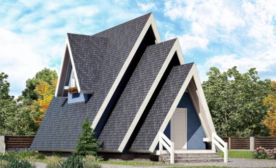 100-002-П Проект двухэтажного дома мансардный этаж, компактный дом из бревен Приволжск | Проекты домов от House Expert