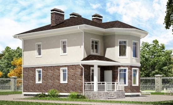 120-001-Л Проект трехэтажного дома, бюджетный загородный дом из блока Иваново | Проекты домов от House Expert