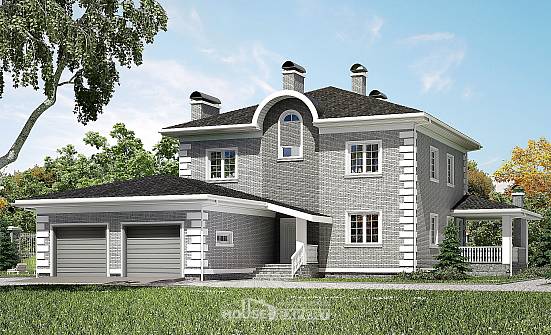 245-004-Л Проект двухэтажного дома и гаражом, современный дом из кирпича Шуя | Проекты домов от House Expert