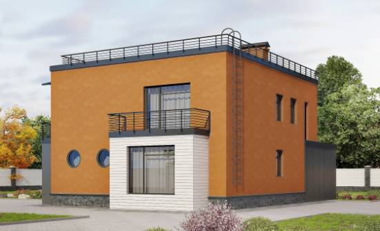 260-002-Л Проект двухэтажного дома, гараж, уютный загородный дом из бризолита Вичуга | Проекты домов от House Expert