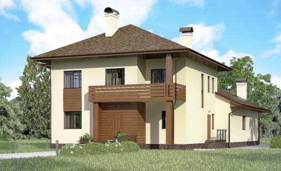 300-001-П Проект двухэтажного дома, современный коттедж из кирпича Фурманов | Проекты домов от House Expert