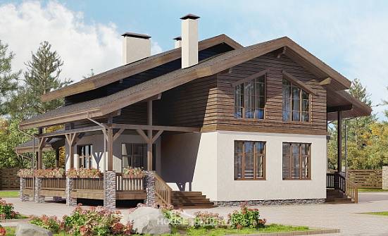 210-006-Л Проект двухэтажного дома с мансардой, красивый домик из кирпича Тейково | Проекты домов от House Expert