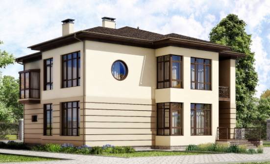 300-006-П Проект двухэтажного дома, гараж, красивый домик из кирпича Фурманов | Проекты домов от House Expert