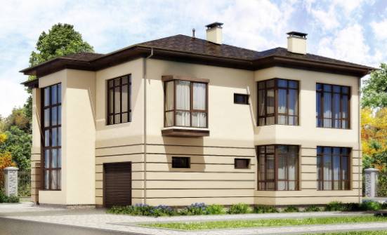 300-006-П Проект двухэтажного дома, гараж, красивый домик из кирпича Фурманов | Проекты домов от House Expert