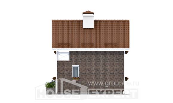045-001-Л Проект двухэтажного дома мансардный этаж, классический коттедж из газосиликатных блоков Приволжск, House Expert