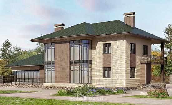 305-003-П Проект двухэтажного дома, большой дом из керамзитобетонных блоков Иваново | Проекты домов от House Expert