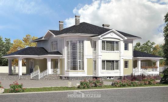 620-001-Л Проект трехэтажного дома и гаражом, классический домик из блока, Приволжск