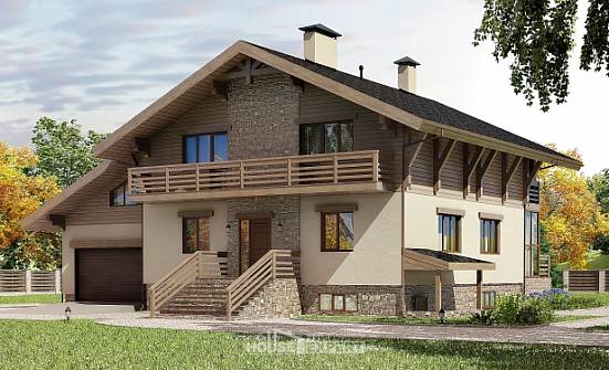 420-001-Л Проект трехэтажного дома мансардой, гараж, уютный дом из кирпича Иваново | Проекты домов от House Expert