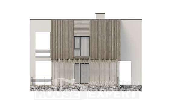 150-017-П Проект двухэтажного дома, недорогой загородный дом из газобетона Фурманов, House Expert