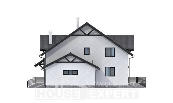 290-003-П Проект двухэтажного дома с мансардой, красивый дом из твинблока Кинешма, House Expert