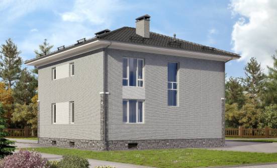 275-004-П Проект трехэтажного дома и гаражом, огромный загородный дом из кирпича, Вичуга