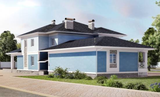 620-001-П Проект трехэтажного дома и гаражом, красивый коттедж из керамзитобетонных блоков Фурманов | Проекты домов от House Expert