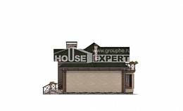 180-010-П Проект двухэтажного дома с мансардным этажом и гаражом, современный домик из керамзитобетонных блоков Кинешма, House Expert