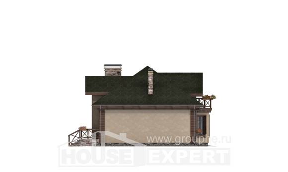 180-010-П Проект двухэтажного дома с мансардным этажом и гаражом, современный домик из керамзитобетонных блоков Кинешма, House Expert