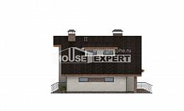 180-008-Л Проект двухэтажного дома мансардный этаж, гараж, простой домик из блока Фурманов, House Expert