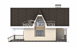 125-001-Л Проект двухэтажного дома с мансардным этажом, бюджетный домик из пеноблока Вичуга, House Expert