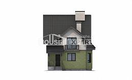 120-003-П Проект двухэтажного дома мансардный этаж, бюджетный дом из бризолита Приволжск, House Expert