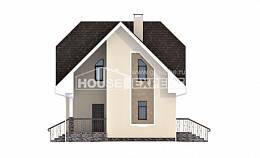 125-001-Л Проект двухэтажного дома мансардой, классический домик из арболита Шуя, House Expert