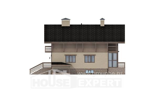 420-001-Л Проект трехэтажного дома с мансардой и гаражом, уютный дом из кирпича, Фурманов