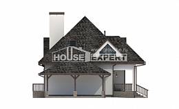110-002-Л Проект двухэтажного дома с мансардой и гаражом, бюджетный коттедж из арболита Тейково, House Expert
