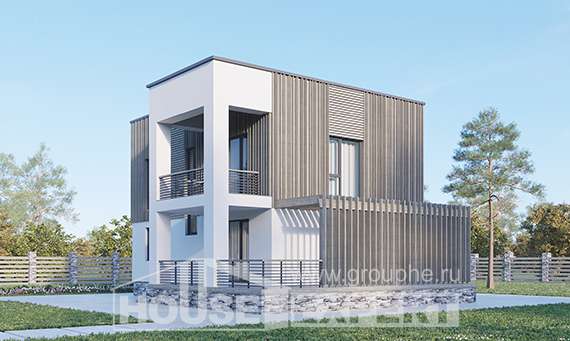 150-017-П Проект двухэтажного дома, недорогой загородный дом из бризолита Кинешма, House Expert