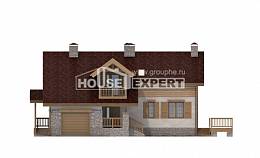 165-002-П Проект двухэтажного дома с мансардным этажом и гаражом, доступный дом из газобетона Кинешма, House Expert