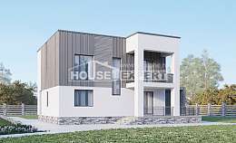 150-017-П Проект двухэтажного дома, доступный загородный дом из поризованных блоков Фурманов, House Expert