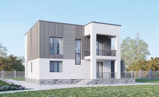 150-017-П Проект двухэтажного дома, недорогой дом из блока Кинешма | Проекты домов от House Expert