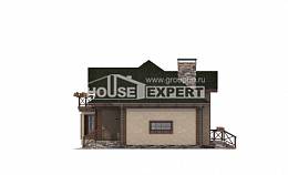 180-010-П Проект двухэтажного дома с мансардой, гараж, современный домик из теплоблока Вичуга, House Expert