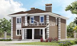 185-002-П Проект двухэтажного дома, доступный загородный дом из пеноблока Иваново, House Expert