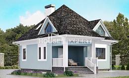 110-001-Л Проект двухэтажного дома с мансардным этажом, экономичный загородный дом из твинблока Тейково, House Expert