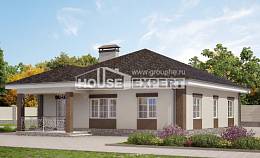 100-004-Л Проект одноэтажного дома, доступный загородный дом из газобетона, Вичуга