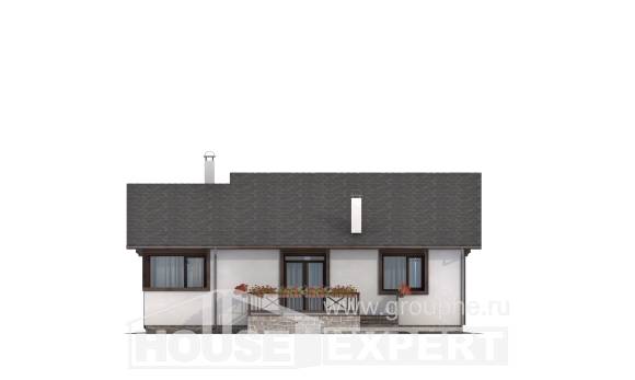 110-003-П Проект одноэтажного дома, бюджетный загородный дом из теплоблока, Вичуга