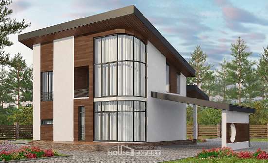 230-001-П Проект двухэтажного дома с мансардным этажом, простой дом из кирпича Вичуга | Проекты домов от House Expert