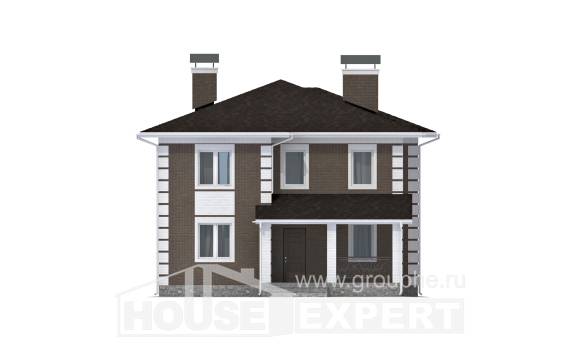 185-002-П Проект двухэтажного дома, простой домик из керамзитобетонных блоков Шуя, House Expert
